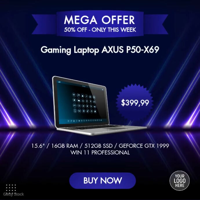 Computer Shop Promotion Laptop Computer Sale Offer Video Template | PosterMyWall