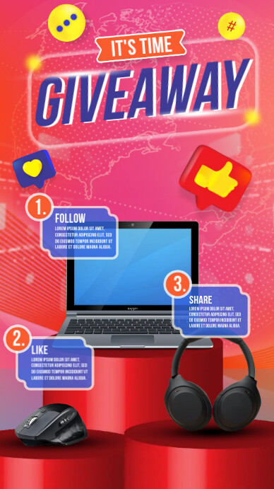 Laptop Giveaway Template | PosterMyWall
