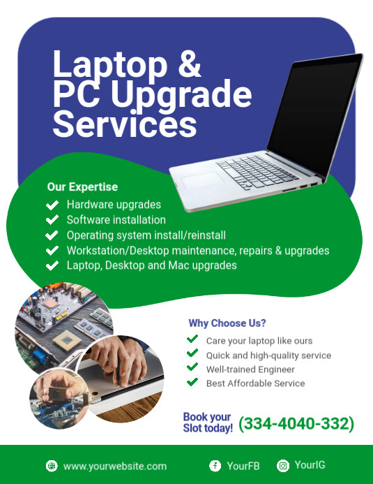 Laptop PC Upgrade Service Template | PosterMyWall