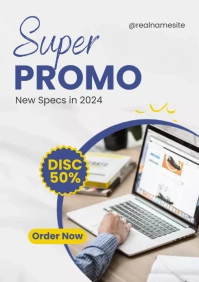 Laptop Promo A2 template
