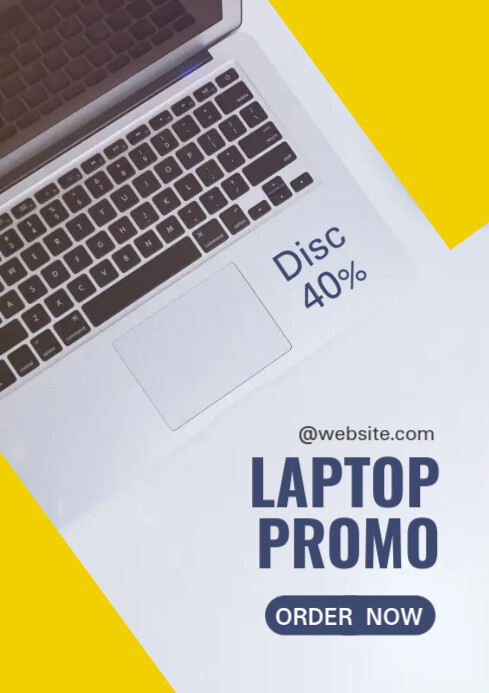 Notebook Self Promo Laptop Promo A3 Template | PosterMyWall