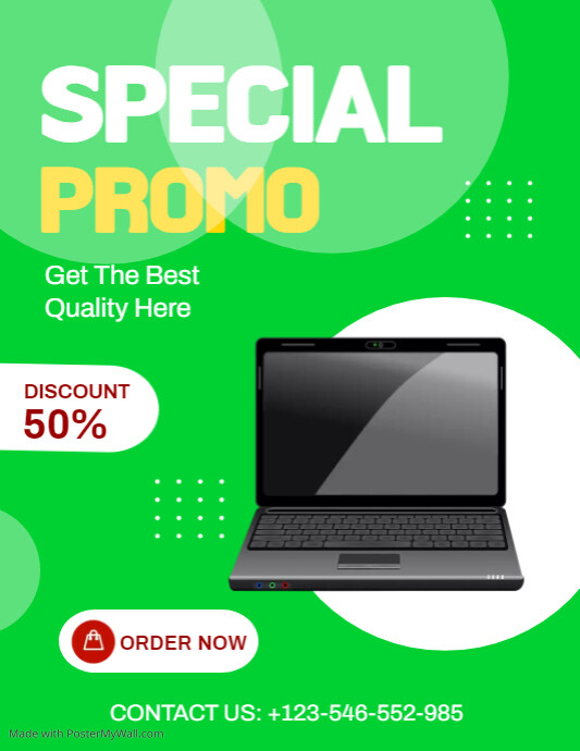 Laptop Promo Flyer Template | PosterMyWall