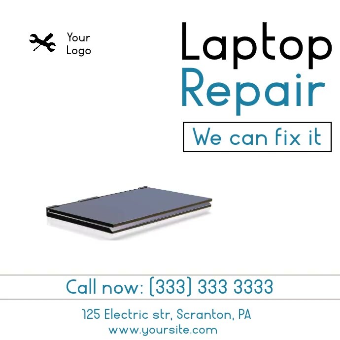 Laptop Repair Animation Video Ad Template Postermywall