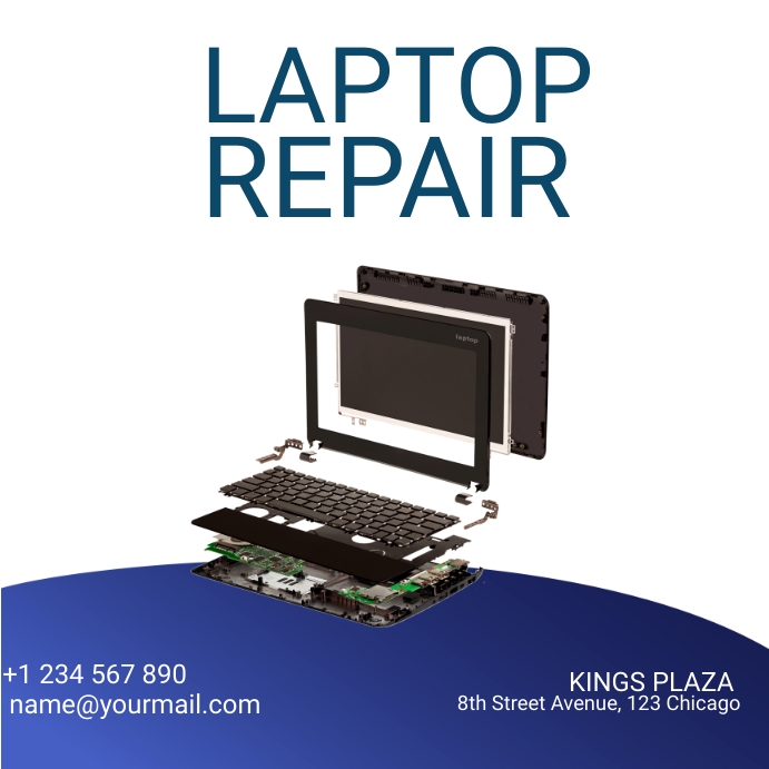 laptop repair Template PosterMyWall