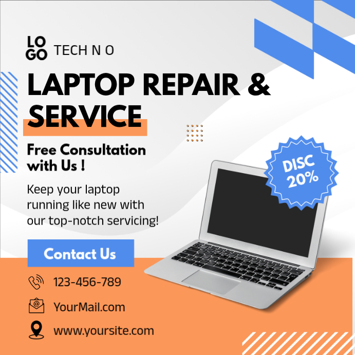 Laptop Repair Instagram Ads Template | PosterMyWall
