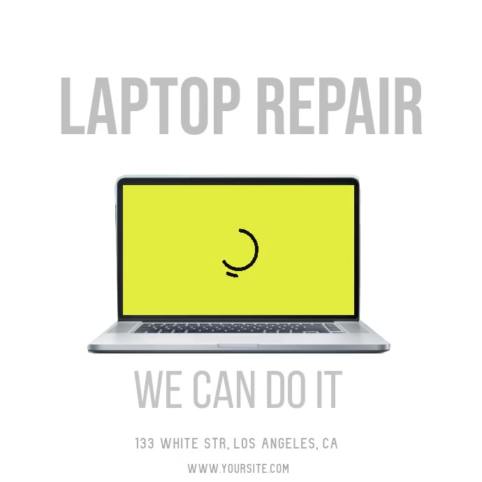Laptop Repair Service Animation Video Template Postermywall
