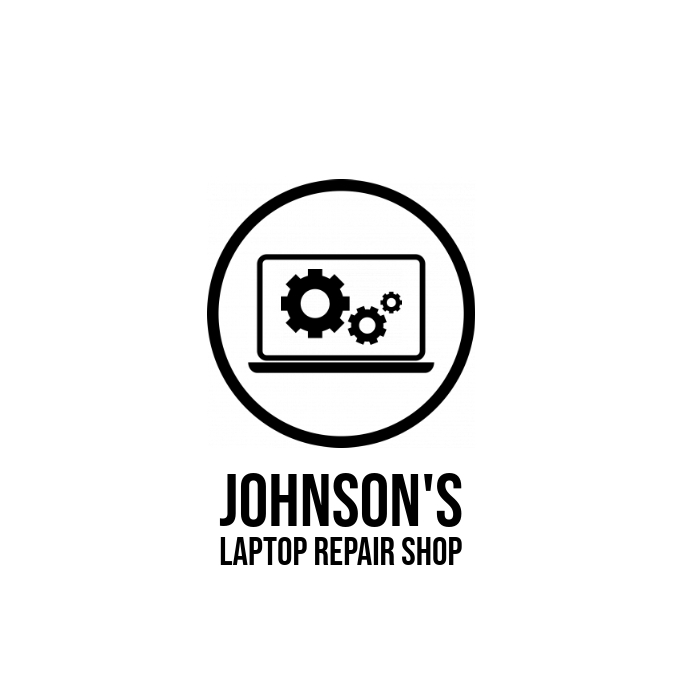 Download Free Copy Of Laptop Repair Shop Service Logo Postermywall PSD Mockup Template