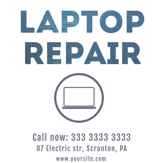 Laptop Repair text mask Video Ad Template | PosterMyWall