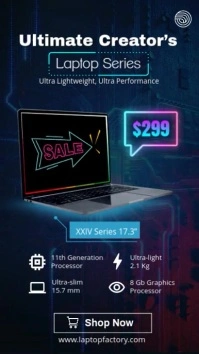 Laptop Rollups Instagram Story template