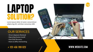 Laptop service banner ad Digital Display (16:9) template