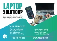 Laptop Service banner ad Postcard template