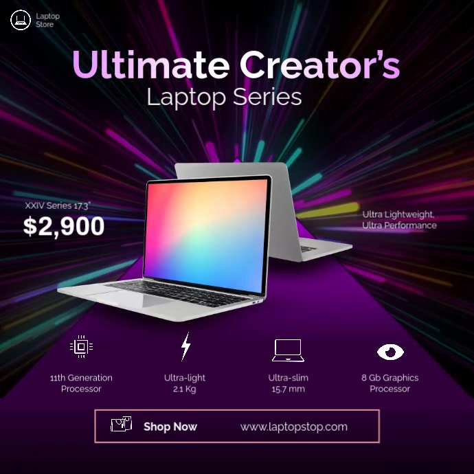 Laptop Video Ads Template | PosterMyWall