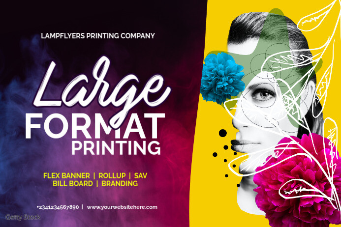 Large format printing company banner Template | PosterMyWall