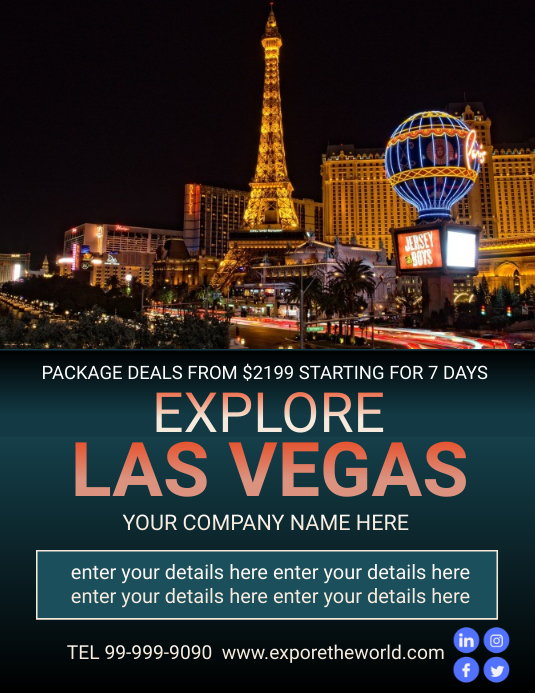 LAS VEGAS Template PosterMyWall