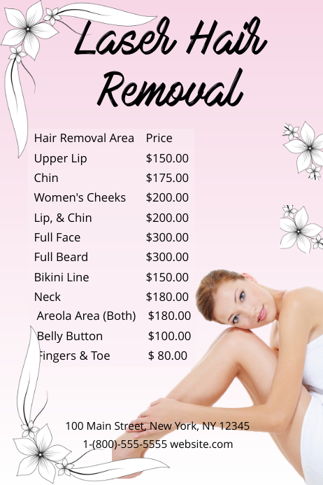 Laser Hair Removal Template Postermywall