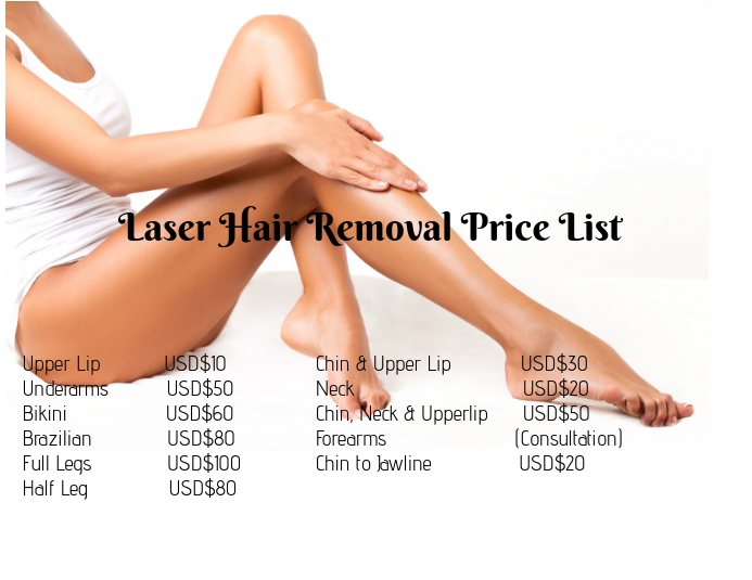 Laser Hair Removal Price List Template Postermywall