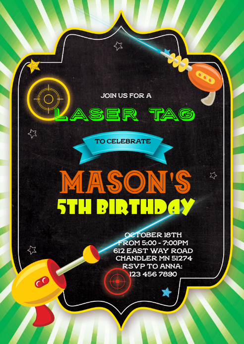 Modele Laser Invitation Anniversaire Postermywall Modele Laser Invitation Anniversaire Postermywall