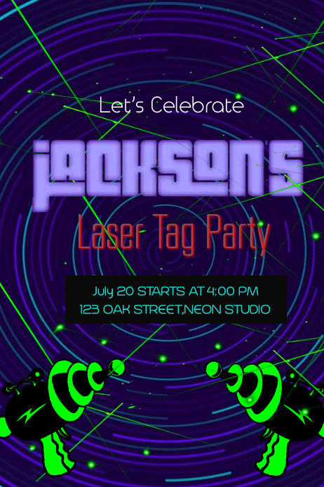 Laser Tag Template PosterMyWall