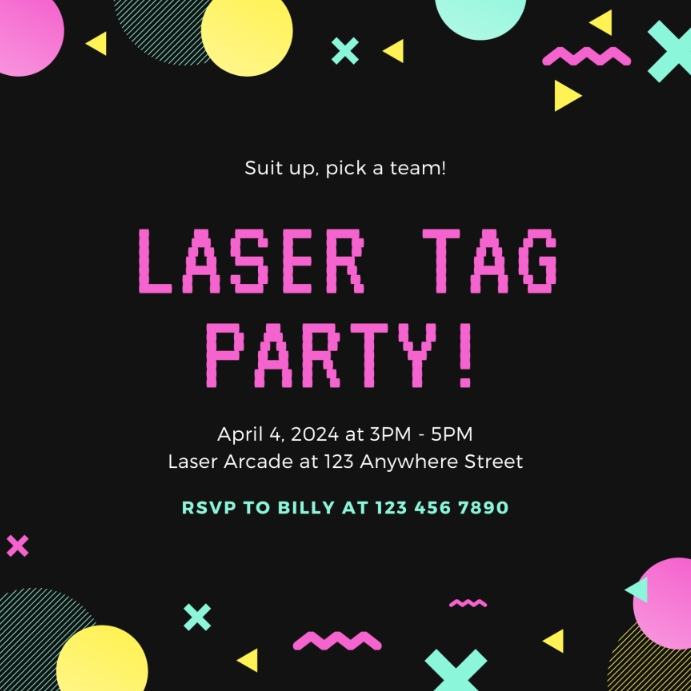 Laser Tag Template PosterMyWall