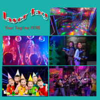 Turquoise LASER TAG Logo Template