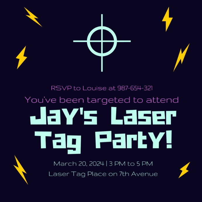 Laser Tag Template PosterMyWall