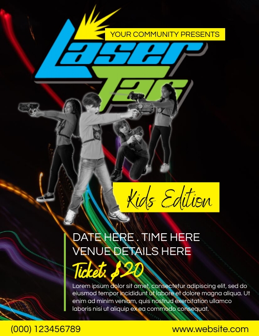 Laser Tag Template PosterMyWall