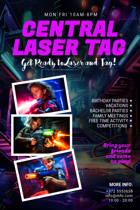 Copy of Laser Tag Flyer Template | PosterMyWall