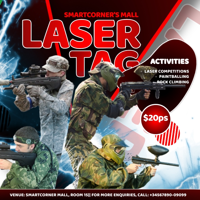 LASER TAG POSTER Template PosterMyWall