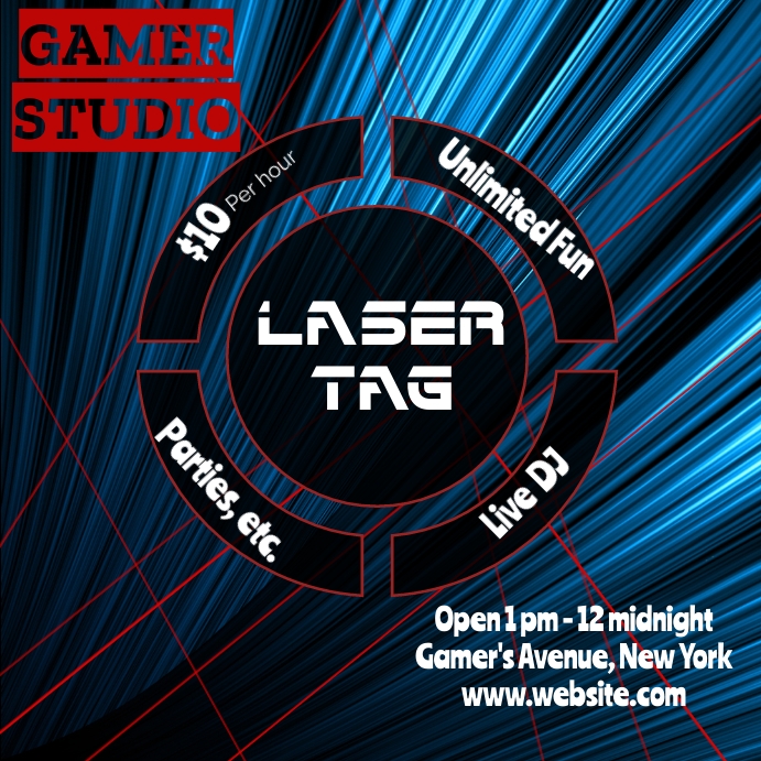 Laser Tag Poster Template PosterMyWall
