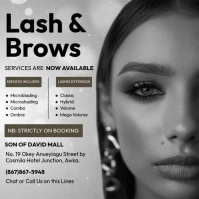 Lash and Brows Services Instagram na Post template