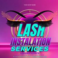 Lash Installation Services Instagram Post template