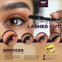 Lash Services  Instagram Post template