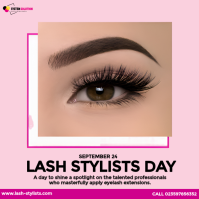 Pink Lash Stylists Day Message Instagram Template