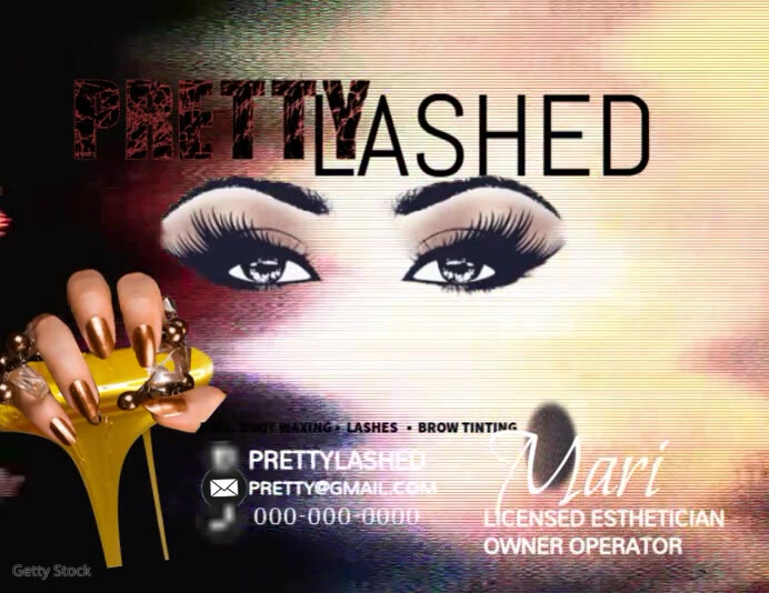 Lashes and Eyebrows Flyer (US Letter) template