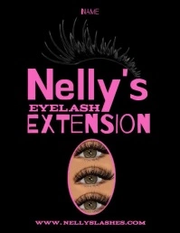 Lashes Extension Shop White Flyer Pamflet (Letter AS) template