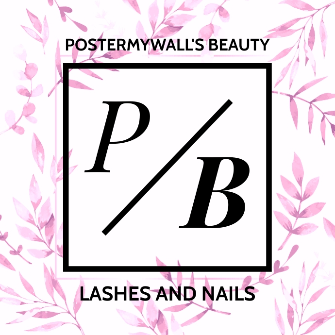 Lashes Nails Beauty Instagram Logo Template Postermywall