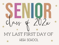 White Senior Year Celebration Flyer Template