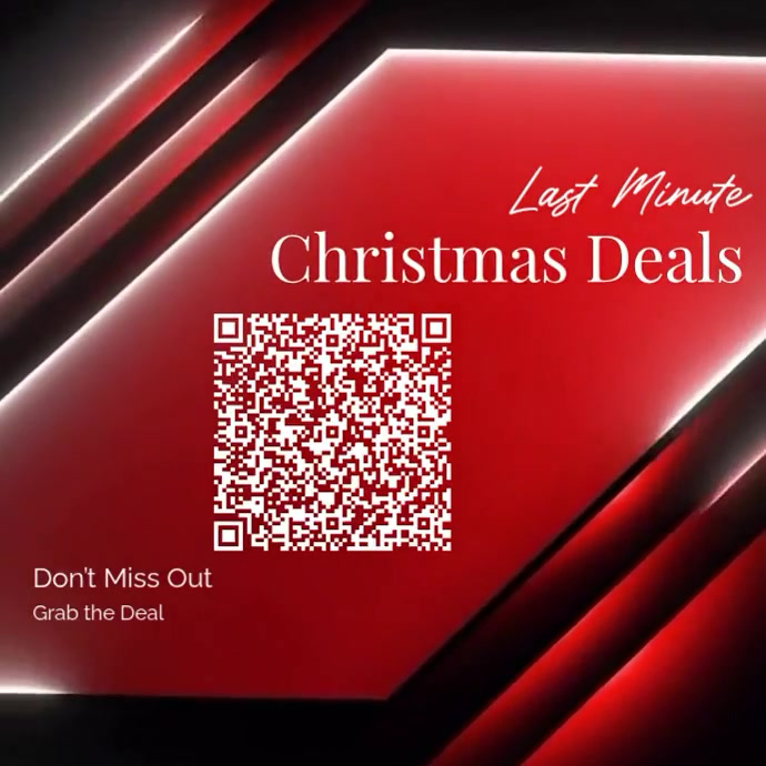 Last Minute Christmas Deals Square Social Media Design Template ...