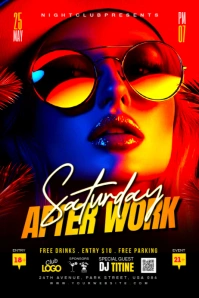 Latin After work party Banner 4' × 6' template
