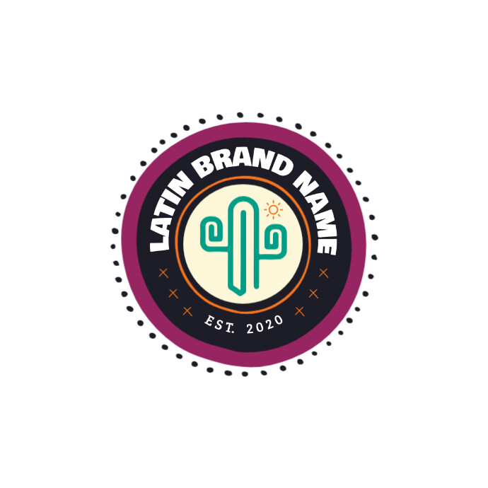 Latin Language Rounded Logo Design Latin Brand Logo Template | PosterMyWall