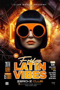 Latin Night Club Party Poster Video template