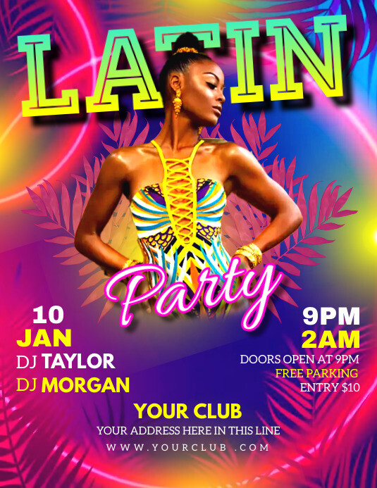 latin night party flyer Template | PosterMyWall
