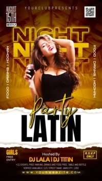 latin night party flyer Instagram Reel template