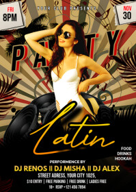 latin party A6 template