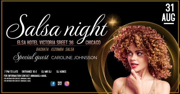 latin party festival salsa event (1) Okładka wydarzenia na Facebooku template