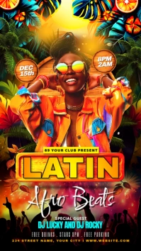 latin party flyer Instagram Story template