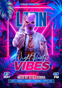 latin party flyer poster A4 template