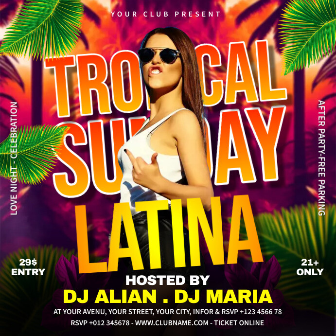 latin party flyer template | PosterMyWall