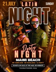 latin party night Poster/Wandzeitung template