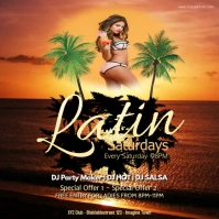 Latin Party Night Salsa Event Reggaeton Dance Message Instagram template